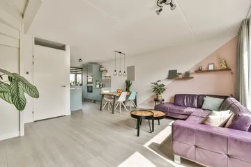 Furnished living space with laminate flooring